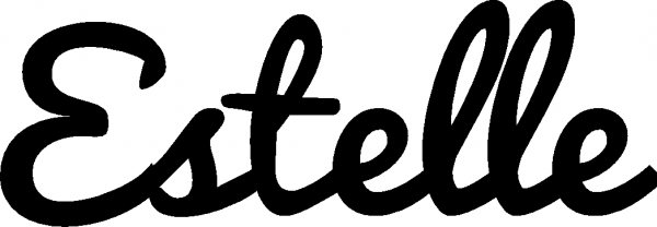 Estelle - Schriftzug aus Eichenholz