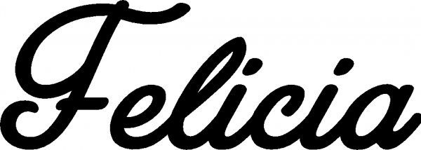 Felicia - Schriftzug aus Eichenholz