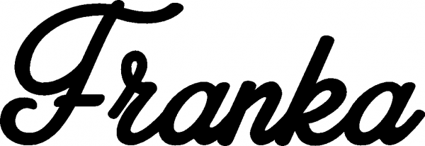 Franka - Schriftzug aus Eichenholz
