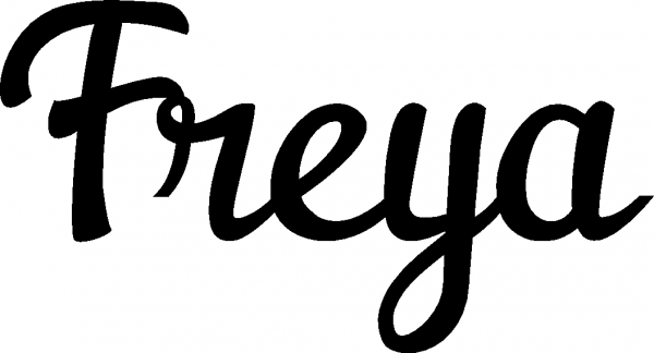 Freya - Schriftzug aus Eichenholz