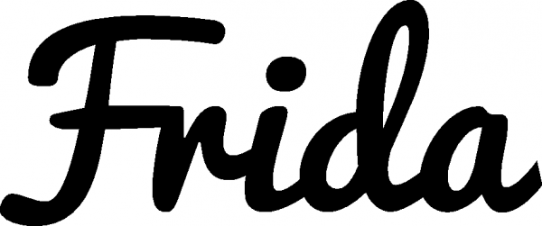 Frida - Schriftzug aus Eichenholz