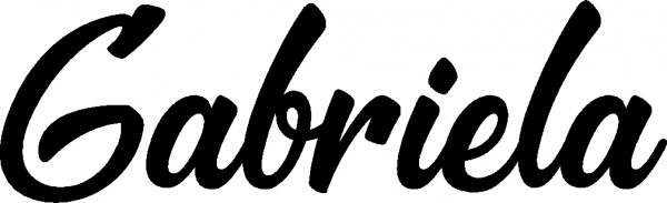 Gabriela - Schriftzug aus Eichenholz