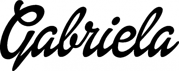 Gabriela - Schriftzug aus Eichenholz