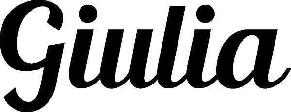 Giulia - Schriftzug aus Eichenholz