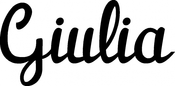 Giulia - Schriftzug aus Eichenholz