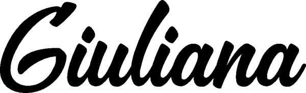 Giuliana - Schriftzug aus Eichenholz
