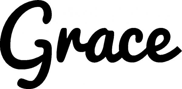 Grace - Schriftzug aus Eichenholz