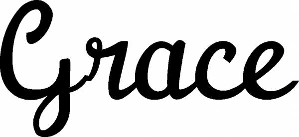 Grace - Schriftzug aus Eichenholz