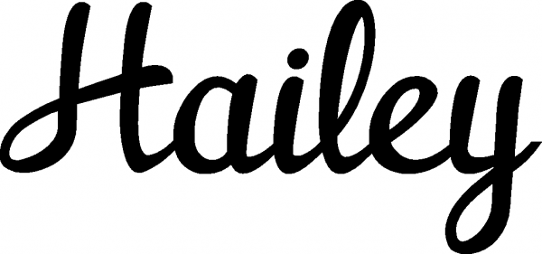 Hailey - Schriftzug aus Eichenholz