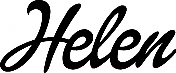 Helen - Schriftzug aus Eichenholz