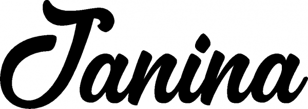 Janina - Schriftzug aus Eichenholz