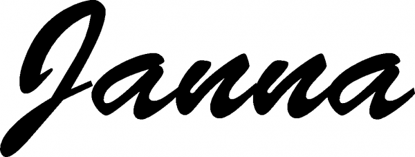 Janna - Schriftzug aus Eichenholz