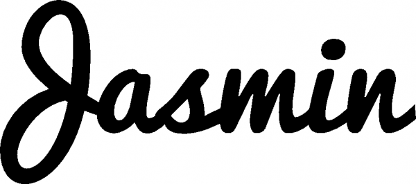 Jasmin - Schriftzug aus Eichenholz