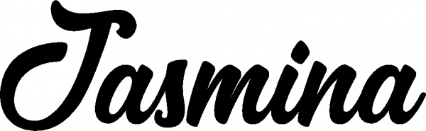 Jasmina - Schriftzug aus Eichenholz