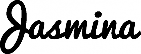 Jasmina - Schriftzug aus Eichenholz