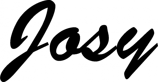 Josy - Schriftzug aus Eichenholz
