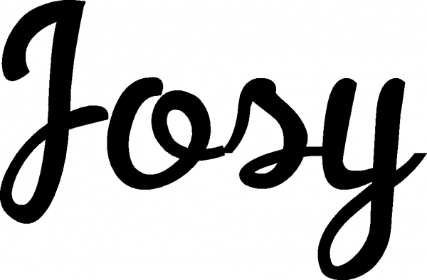 Josy - Schriftzug aus Eichenholz