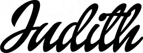 Judith - Schriftzug aus Eichenholz