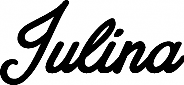 Julina - Schriftzug aus Eichenholz