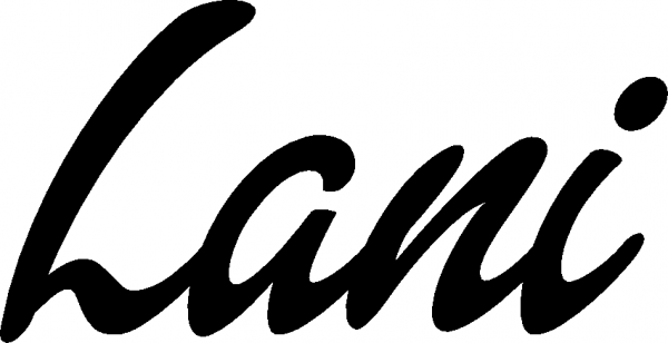 Lani - Schriftzug aus Eichenholz