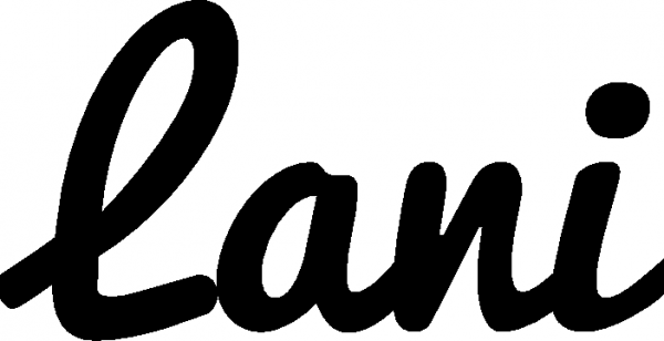 Lani - Schriftzug aus Eichenholz