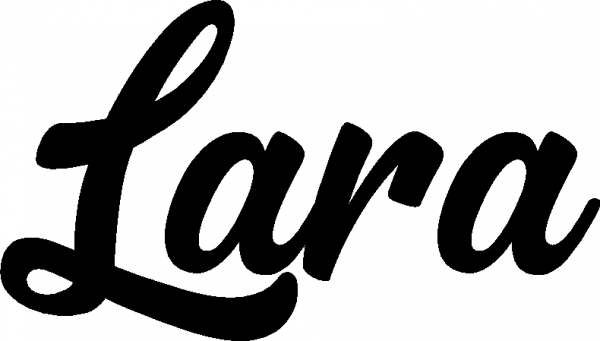 Lara - Schriftzug aus Eichenholz