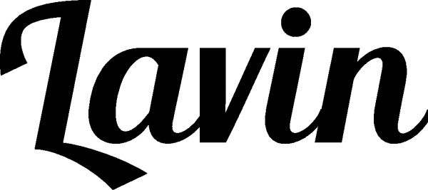 Lavin - Schriftzug aus Eichenholz