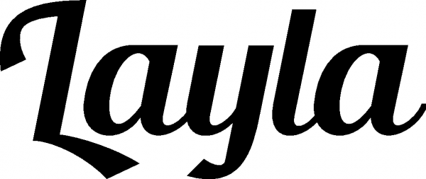 Layla - Schriftzug aus Eichenholz