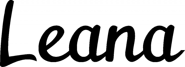 Leana - Schriftzug aus Eichenholz