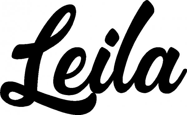Leila - Schriftzug aus Eichenholz