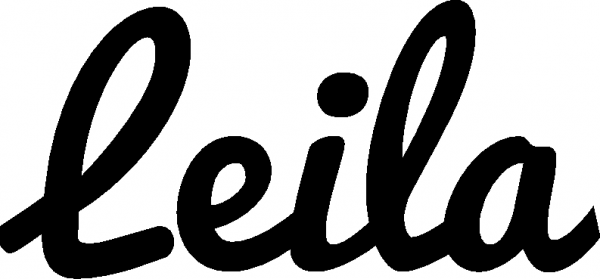 Leila - Schriftzug aus Eichenholz