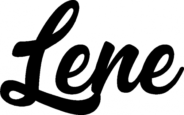 Lene - Schriftzug aus Eichenholz