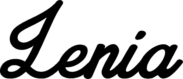 Lenia - Schriftzug aus Eichenholz