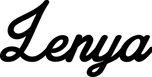 Lenya - Schriftzug aus Eichenholz