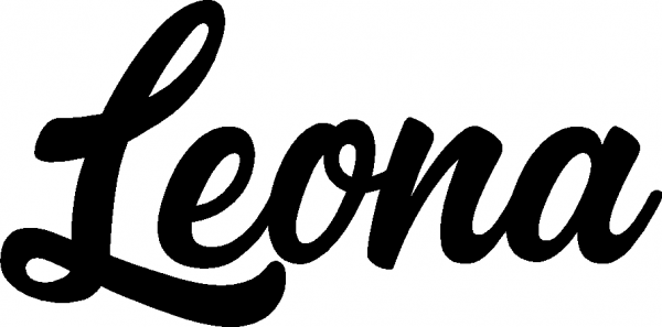 Leona - Schriftzug aus Eichenholz