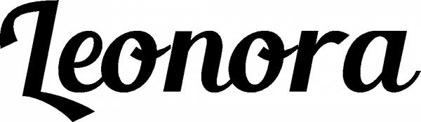 Leonora - Schriftzug aus Eichenholz