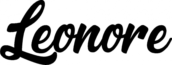 Leonore - Schriftzug aus Eichenholz