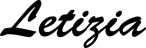 Letizia - Schriftzug aus Eichenholz
