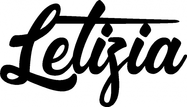 Letizia - Schriftzug aus Eichenholz