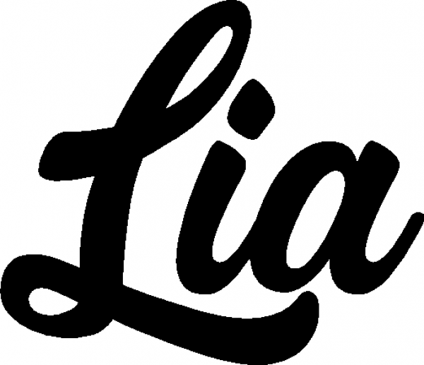 Lia - Schriftzug aus Eichenholz