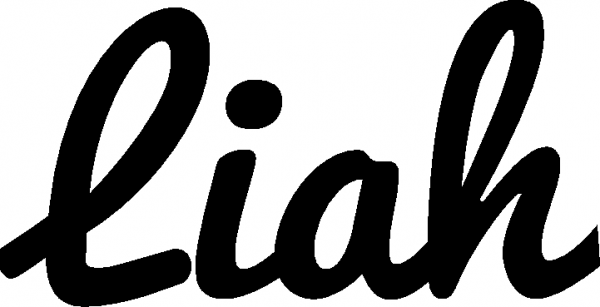 Liah - Schriftzug aus Eichenholz