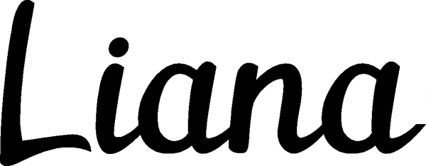 Liana - Schriftzug aus Eichenholz