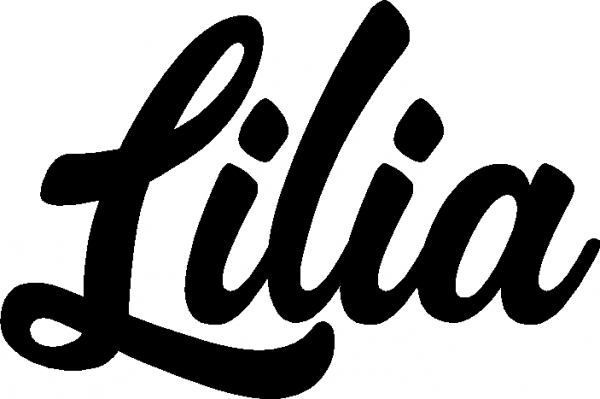 Lilia - Schriftzug aus Eichenholz