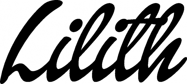 Lilith - Schriftzug aus Eichenholz