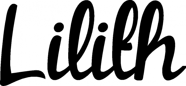 Lilith - Schriftzug aus Eichenholz