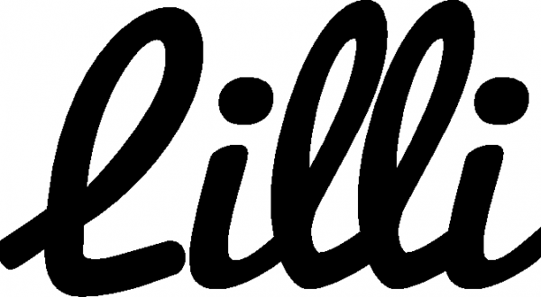 Lilli - Schriftzug aus Eichenholz