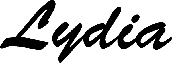 Lydia - Schriftzug aus Eichenholz