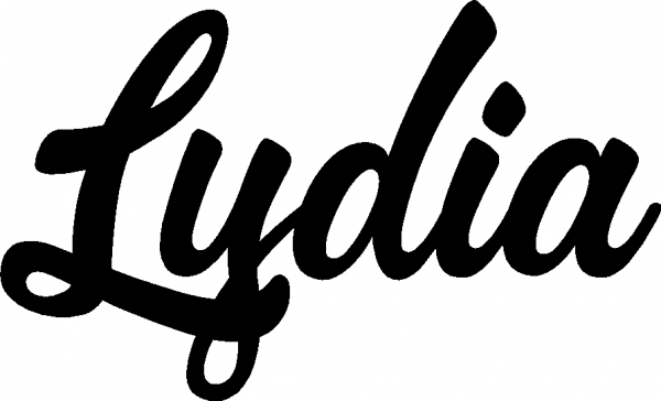 Lydia - Schriftzug aus Eichenholz