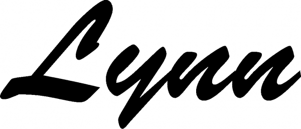 Lynn - Schriftzug aus Eichenholz