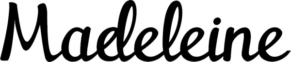 Madeleine - Schriftzug aus Eichenholz